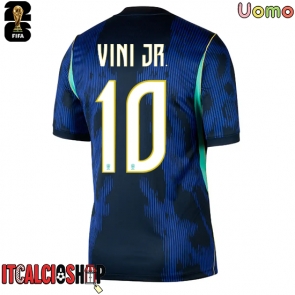 Brasile Vinicius Junior #10 Seconda Maglia Mondiali 2026 Manica Corta